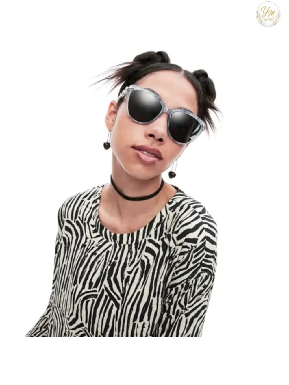 Women's Cat Eye Sunglasses with Snake Accents Metal Frame UV Protection